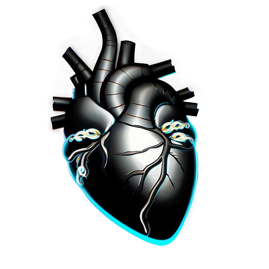 Anatomical Heart Black And White Png Wup7