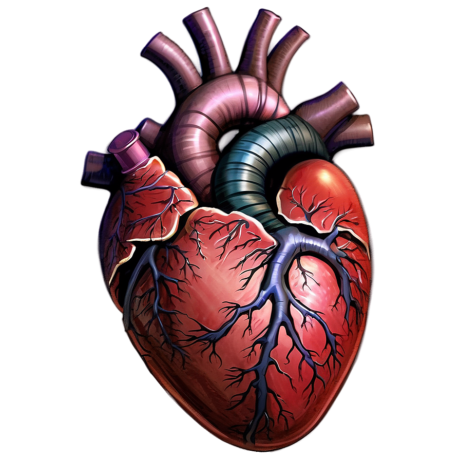 Anatomical Heart Tattoo Design Png Jpi81