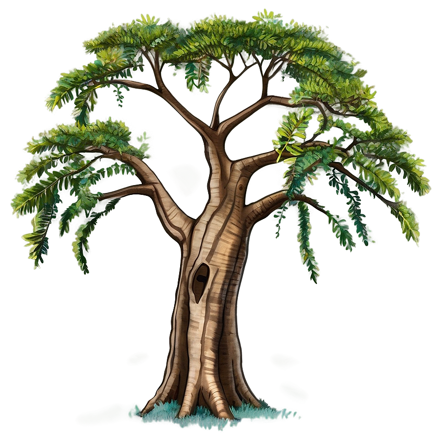 Ancient Acacia Tree Illustration Png Psf