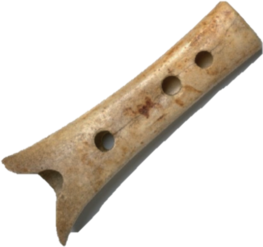 Ancient Bone Flute PNG with transparent background