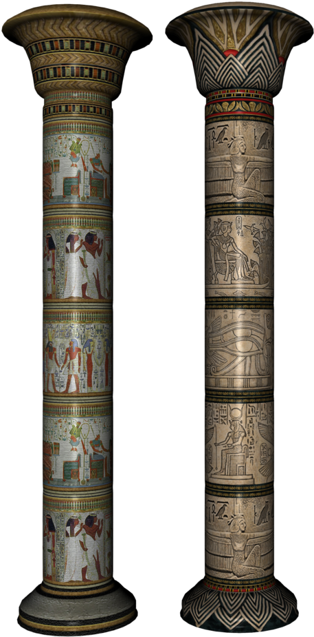 Egyptian Columns Png , Png Download - Egyptian Columns In Color, Transparent Png PNG with transparent background