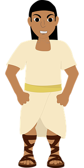 Ancient Egyptian Man Illustration PNG image with a transparent background, free high-resolution download