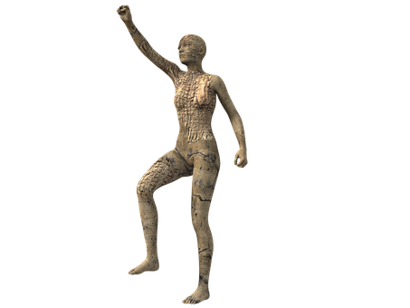 Ancient Figure Raised Fist