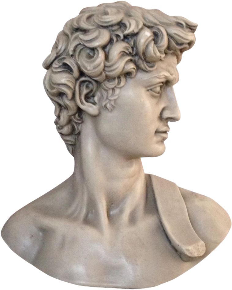 #david #bust #head #cheat #statue #ancient #rome #greek, HD Png Download PNG with transparent background