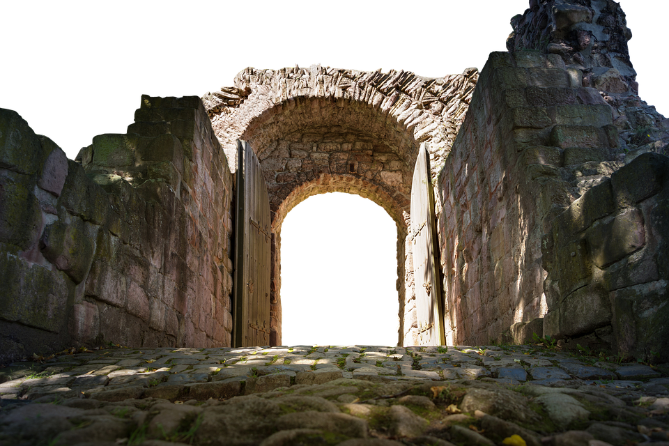 Ancient Stone Archway PNG image with a transparent background, free high-resolution download