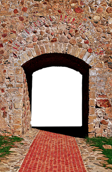 Ancient Stone Archway Entrance 221x340 PNG image with a transparent background, free high-resolution download