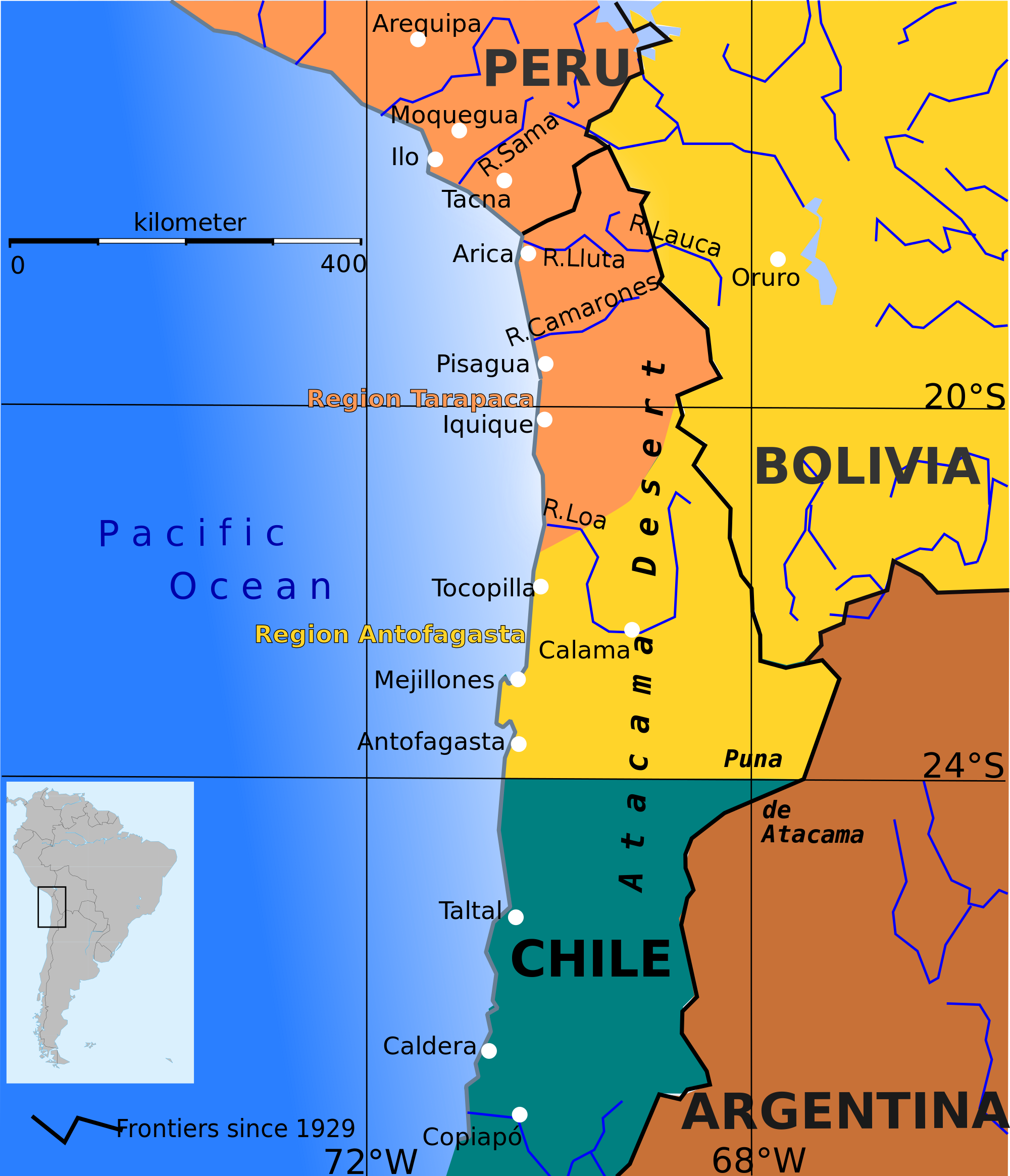 Andean Border Conflict Map