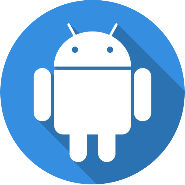 Android Logo Blue Background