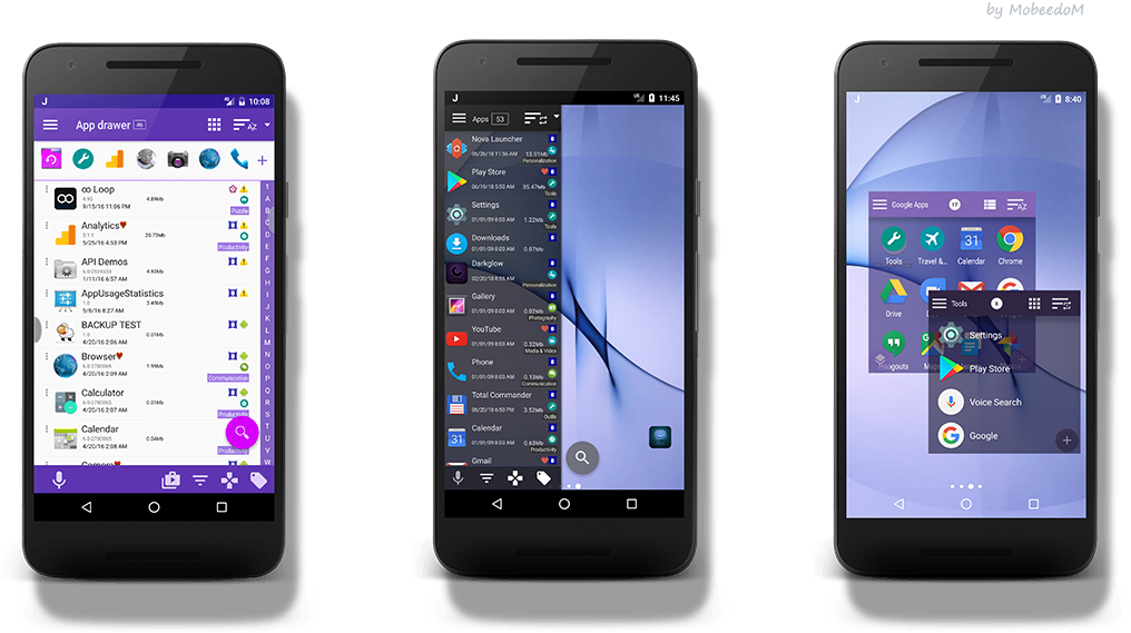 Android Smartphone Interface Variations