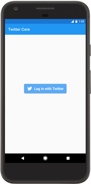 Android Twitter Login Screen