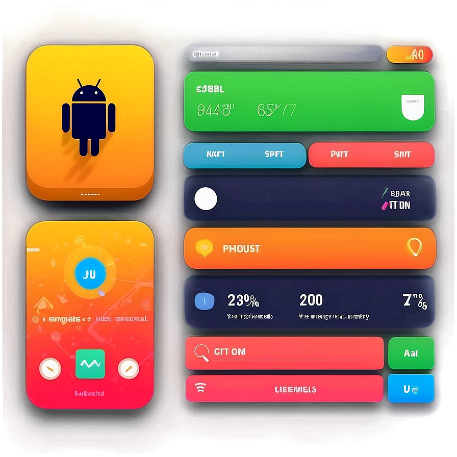 Android UI Kit Elements PNG fsg16 PNG with transparent background