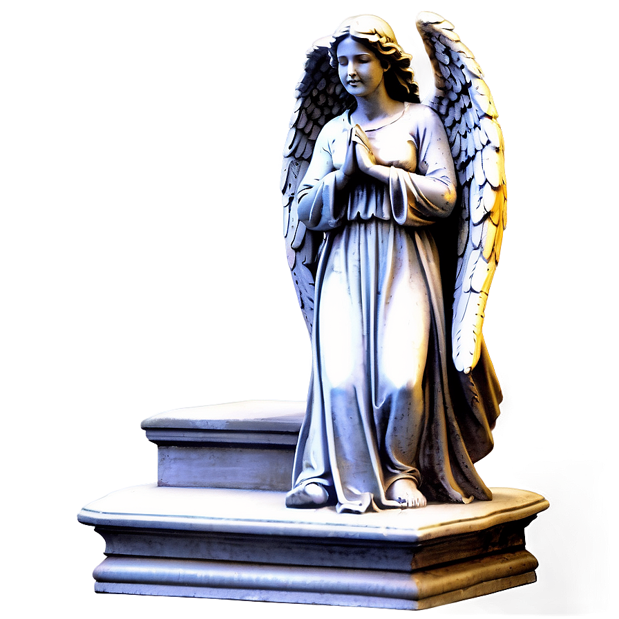 Angel Guiding Path Statue Png Mgp