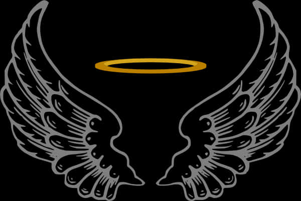 Angel Wingsand Halo Graphic