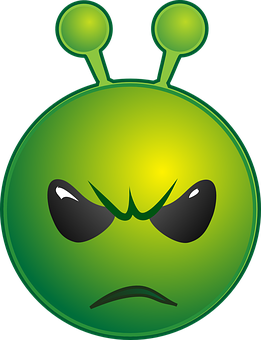 Angry Alien Emoji Graphic