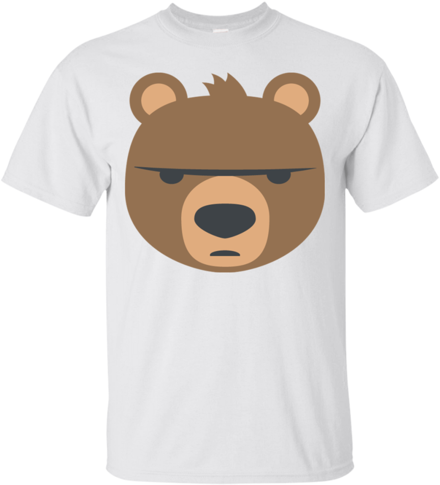 Big Bear Emoji T-shirt - Angry Bear Emoji, HD Png Download PNG image with a transparent background, free high-resolution download