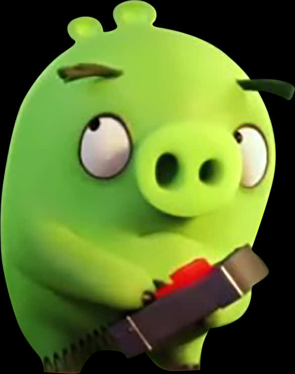 Angry Birds Green Pig With Weapon