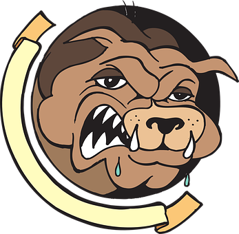 Angry Bulldog Logo PNG with transparent background