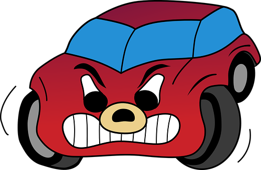 Angry Cartoon Car Character