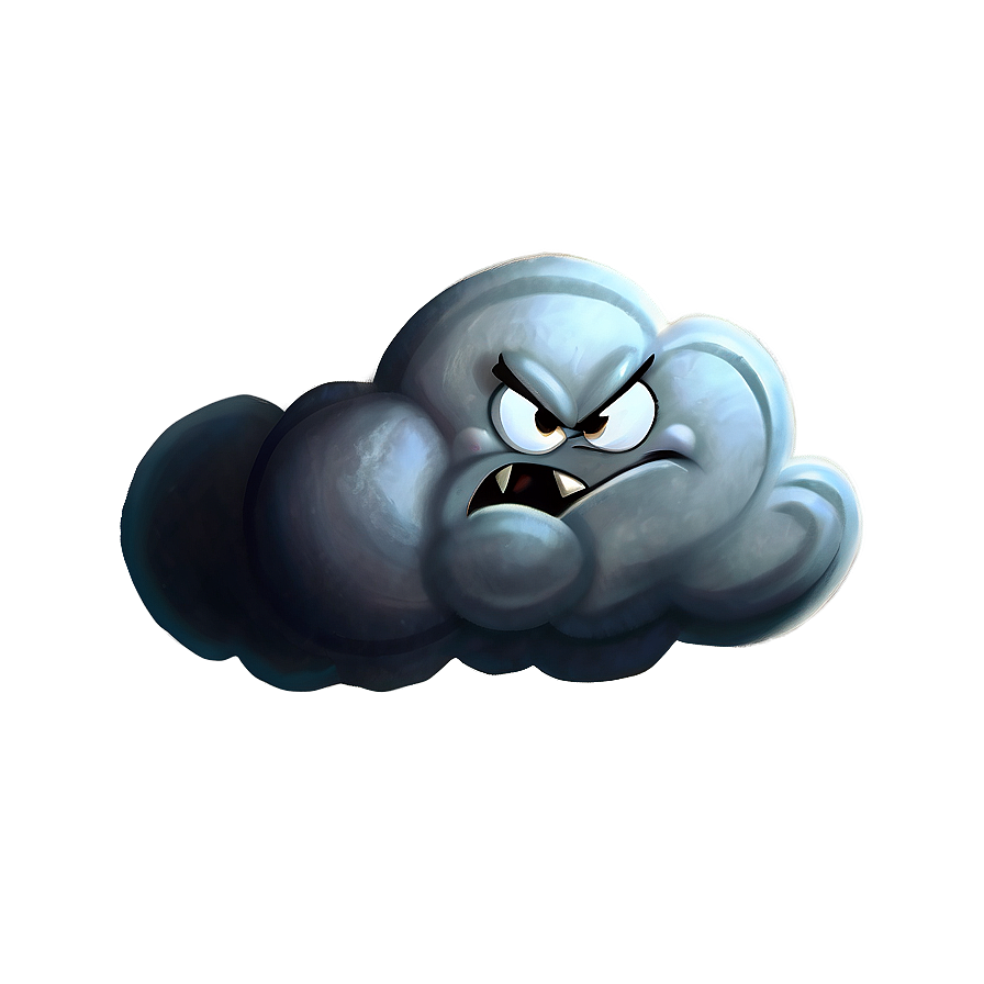 Angry Cartoon Cloud PNG 05252024 PNG image with a transparent background, free high-resolution download
