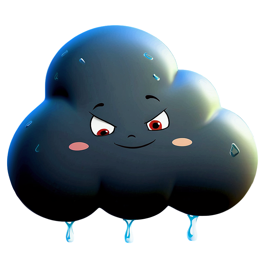 Angry Cartoon Cloud PNG 87 PNG image with a transparent background, free high-resolution download