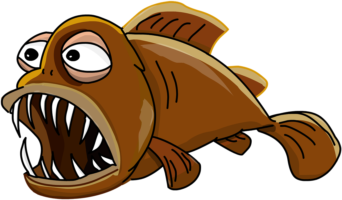 Lantern Fish, Fish, Jaw, Big Mouth, Cartoon Character - Big Fish Cartoon Png, Transparent Png PNG with transparent background