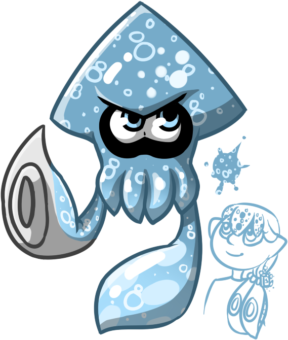 Splatoon Bubbles Squid - Splatoon Light Blue Squid, HD Png Download PNG image with a transparent background, free high-resolution download