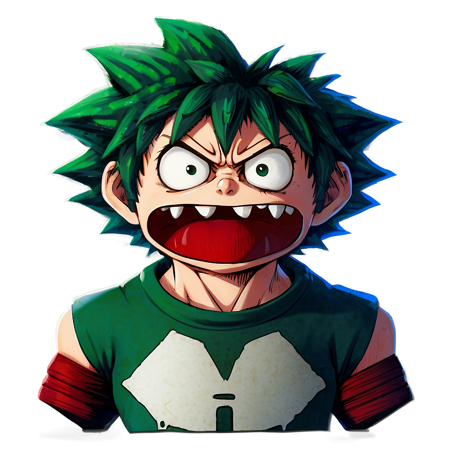 Angry Deku Face PNG 05062024 PNG with transparent background