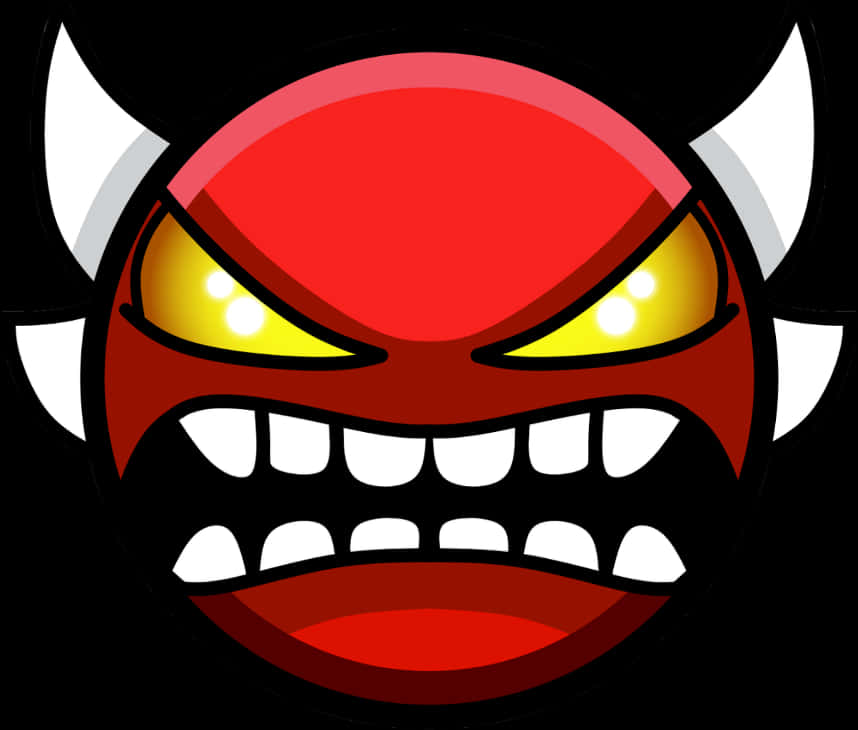 Angry Devil Emoji Illustration PNG with transparent background