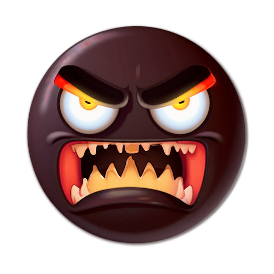 Angry Emoji With Glowing Eyes Png 79