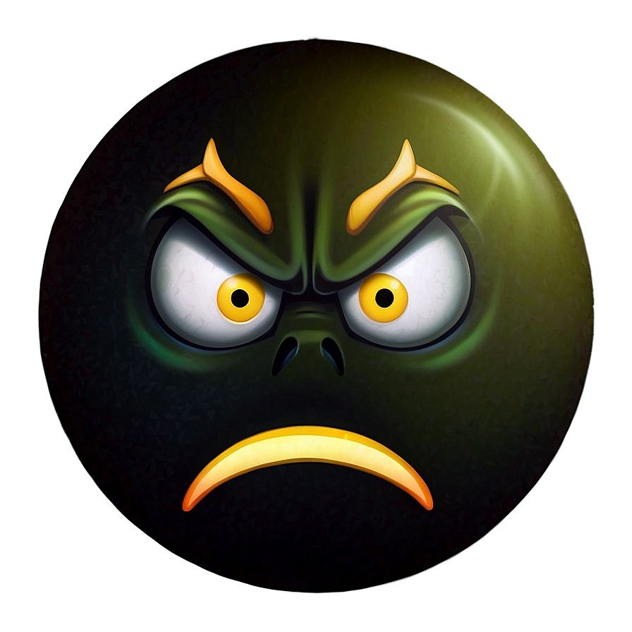 Angry Emoji With Glowing Eyes Png Nhy38