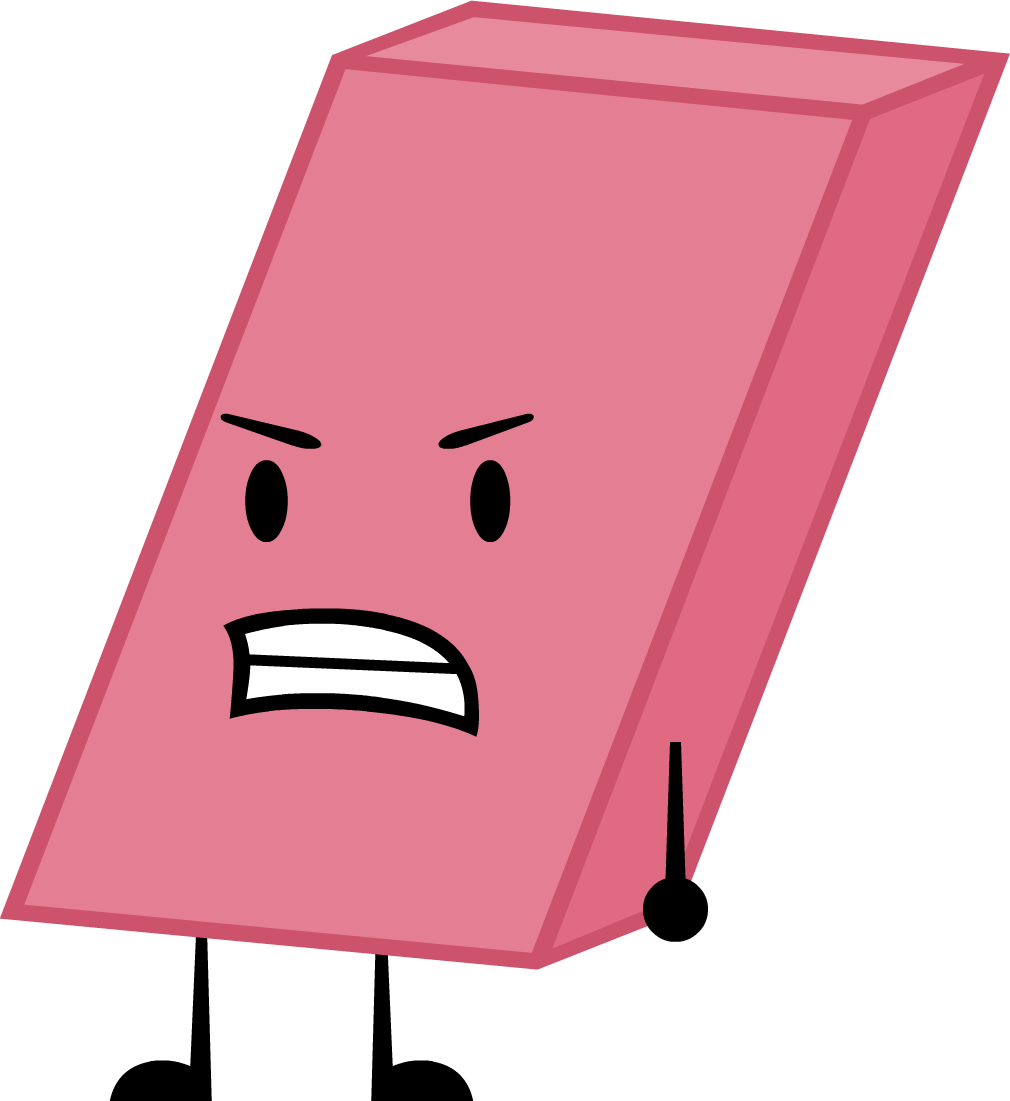 Angry Eraser Cartoon Character