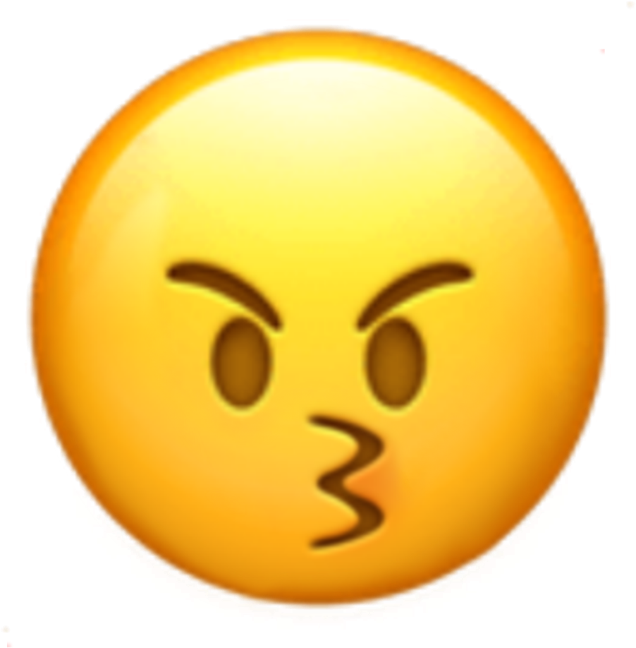 #emoji #iphoneemoji #iphone #angry #kiss #angrykiss - Smiley, HD Png Download PNG image with a transparent background, free high-resolution download