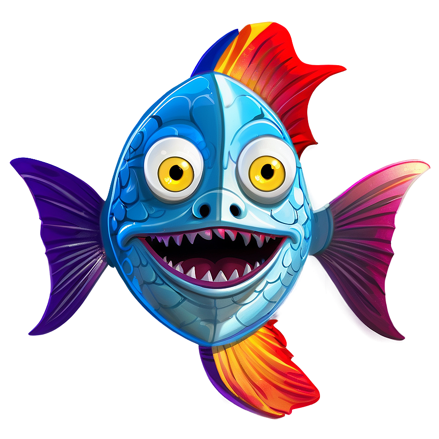 Angry Fish Cartoon Png 06112024