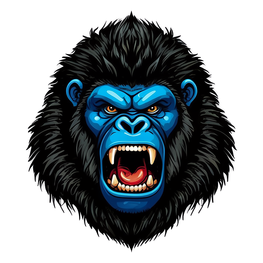 Angry Gorilla Comic Style Png 06252024