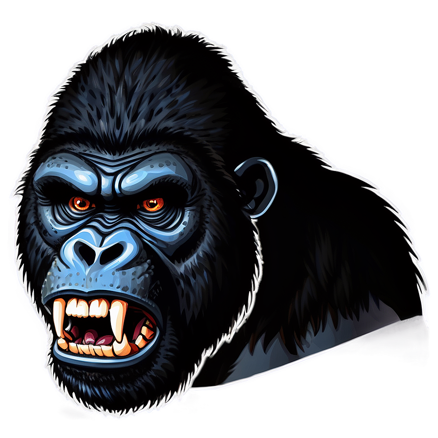 Angry Gorilla Head Logo Png 06252024