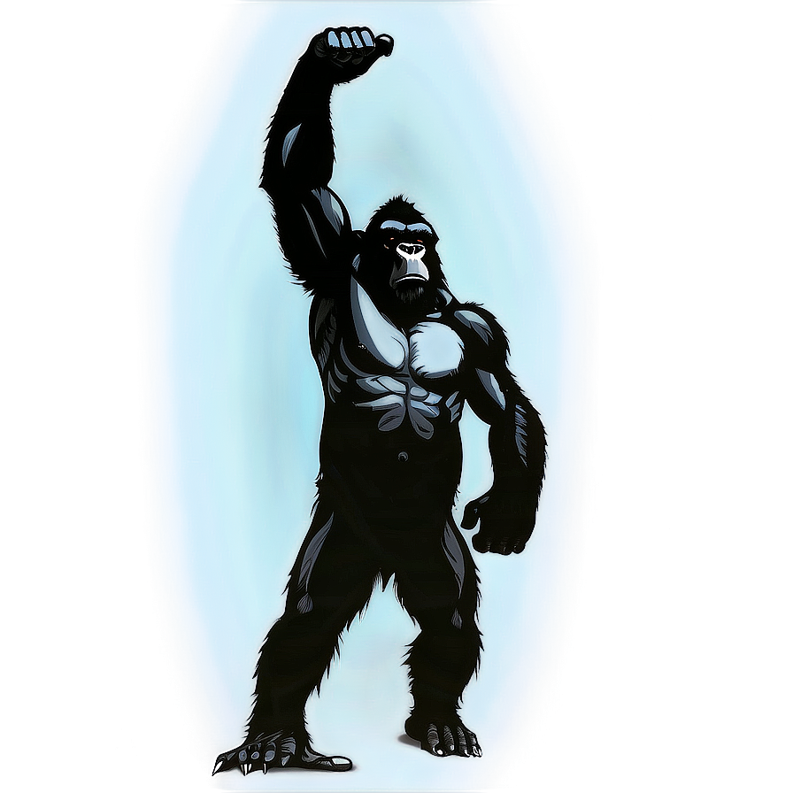 Angry Gorilla Silhouette Png 06252024