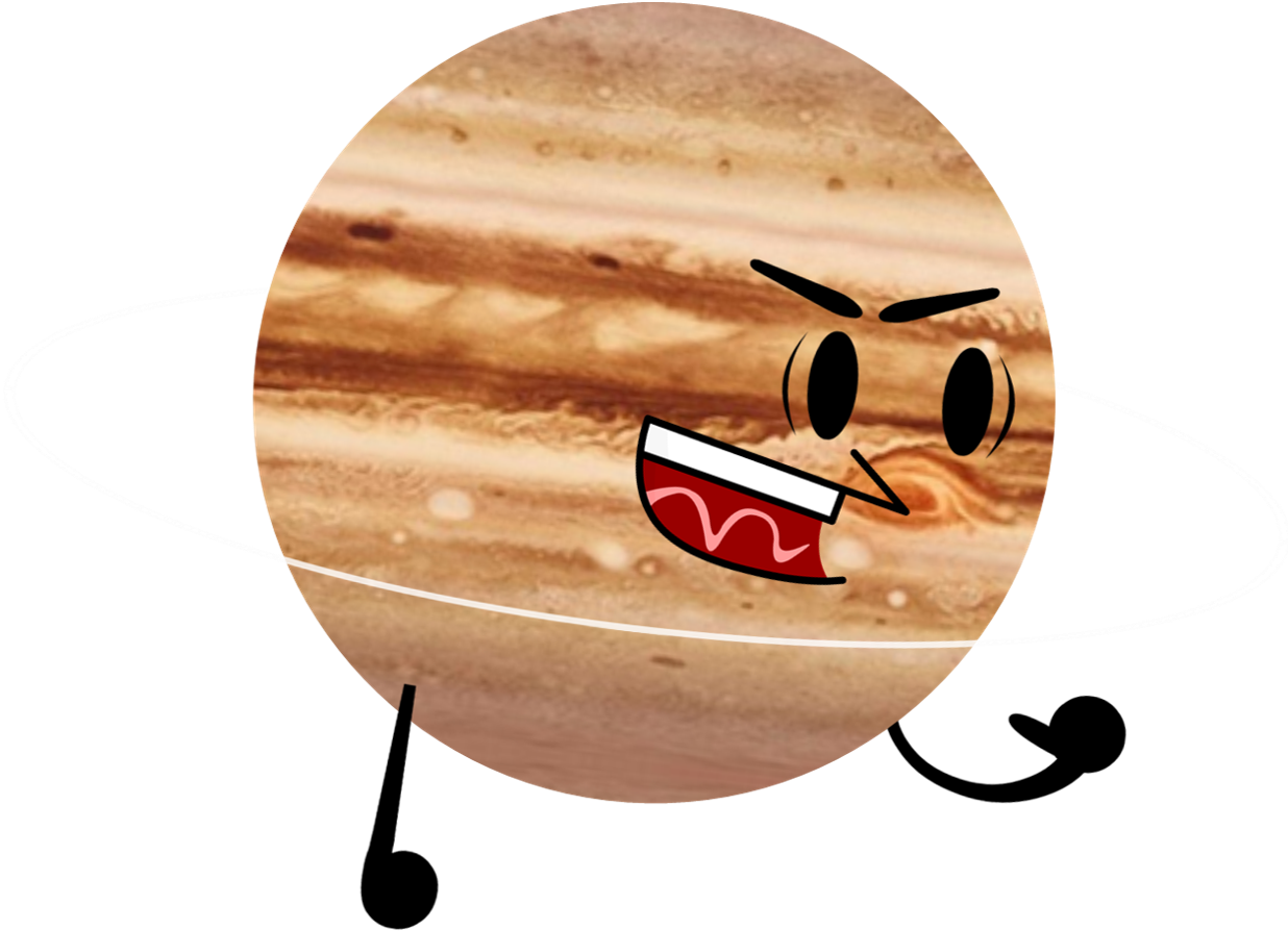 Angry Jupiter Cartoon Character PNG with transparent background