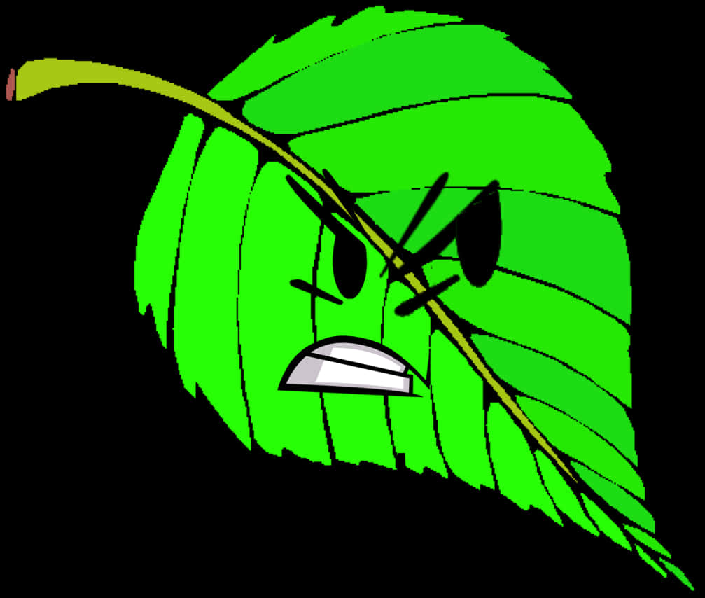 Angry Leaf Cartoon Clipart