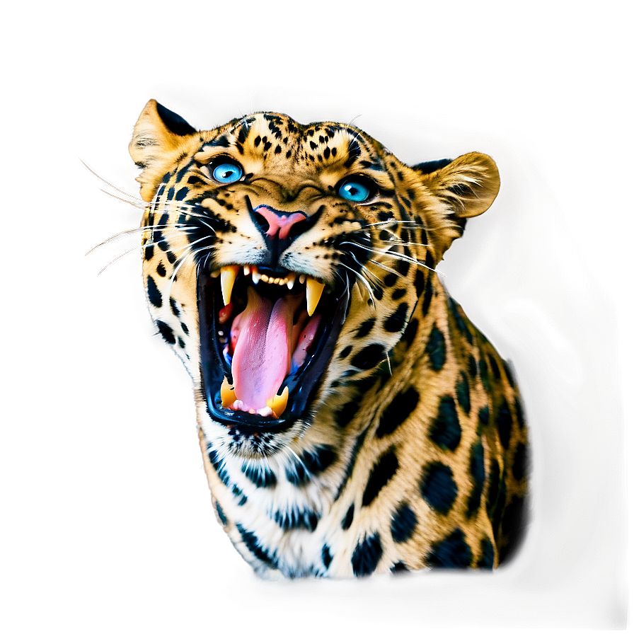 Angry Leopard Expression Png Vni