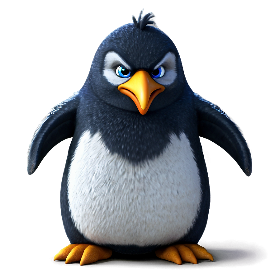 Angry Penguin Mascot Png 06112024