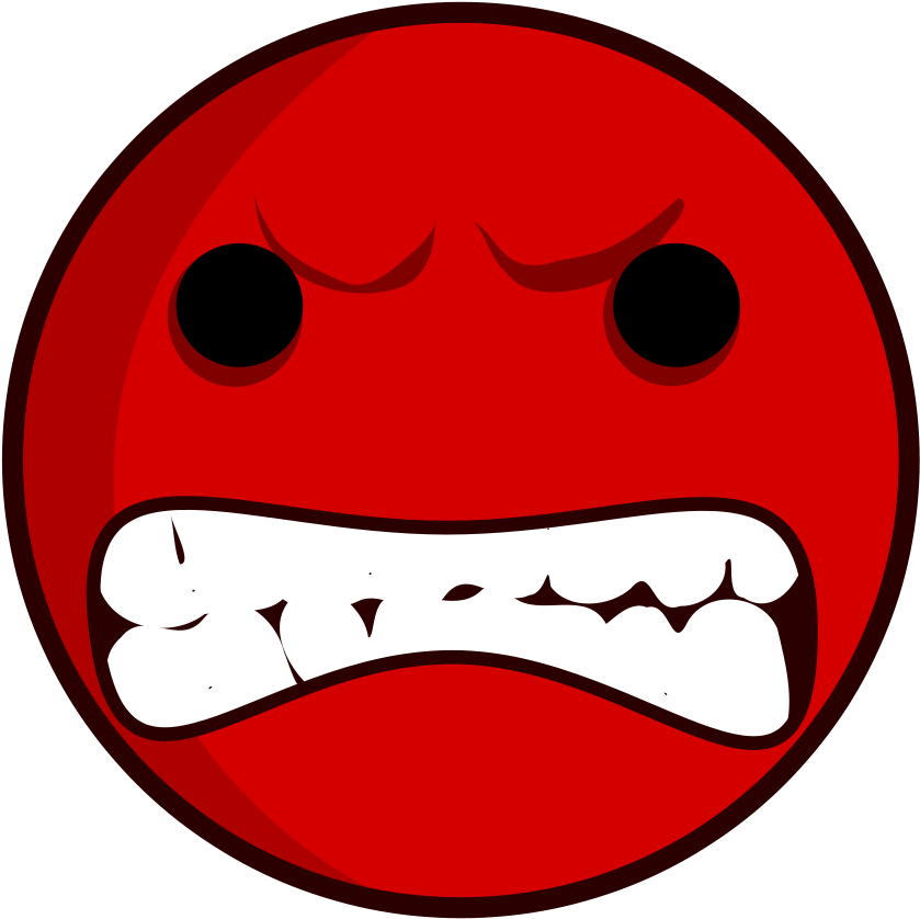 Angry Red Face Emoji.png PNG with transparent background