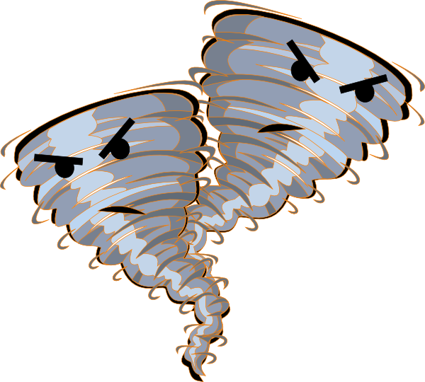 Twin Orange Tornado Clip Art At Clker - Tornado Clip Art Gif, HD Png Download PNG with transparent background
