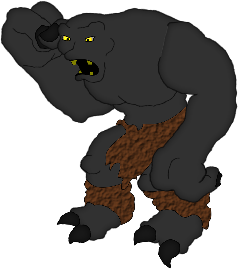 Black Troll Monster, HD Png Download PNG with transparent background
