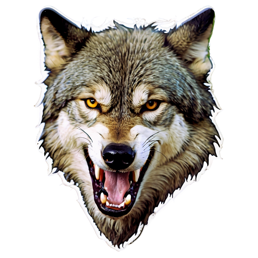 Angry Wolf Face Graphic Png 77