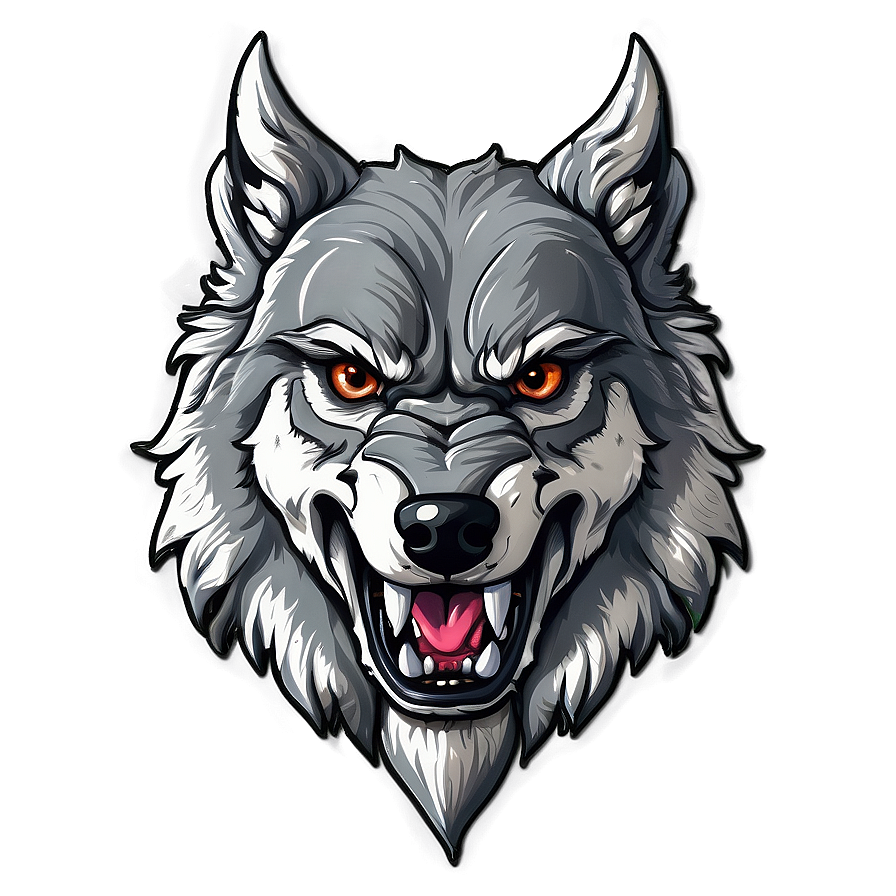 Angry Wolf Head Emblem Png 06122024