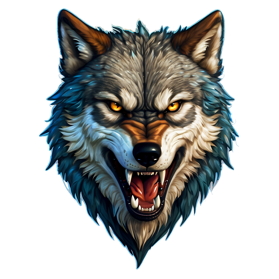 Angry Wolf Mascot Png 06112024