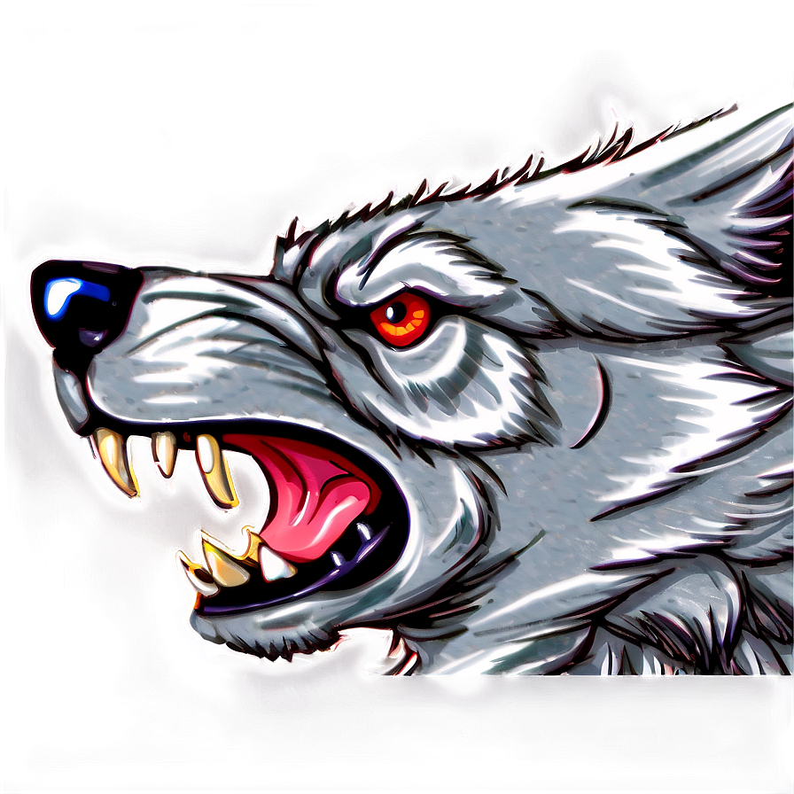 Angry Wolf Mascot PNG 06112024 PNG with transparent background