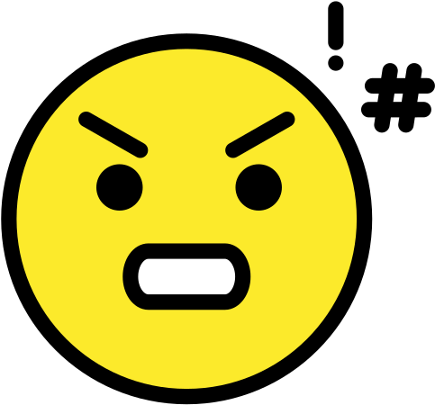 Angry Yellow Face Emoji