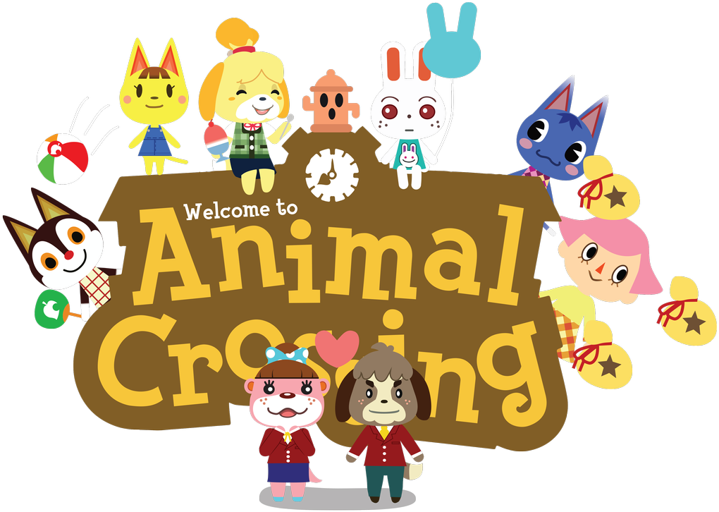 Animal Crossing Characters Welcome Sign