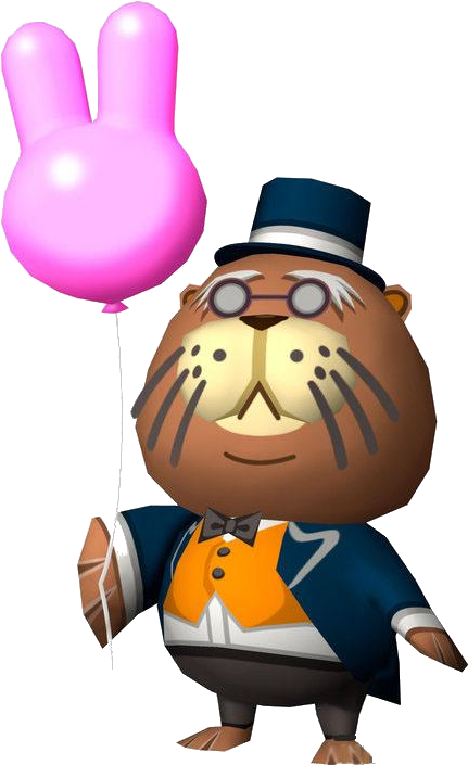 Animal Crossing Characterwith Pink Balloon